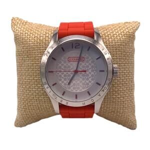 COACH Silver-tone Rubber Band Ladies Wristlet Watch